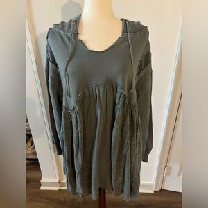 NWT- Juniper Oversized Cotton Eyelet Hoodie